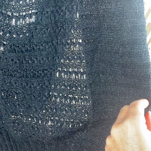 Venue Ribbon Knit Open Front Longline Cardigan Sweater 1X - Picture 6 of 8